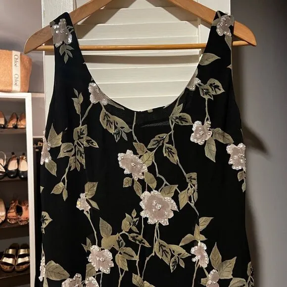 Gorgeous Floral Silk Maxi Dress
