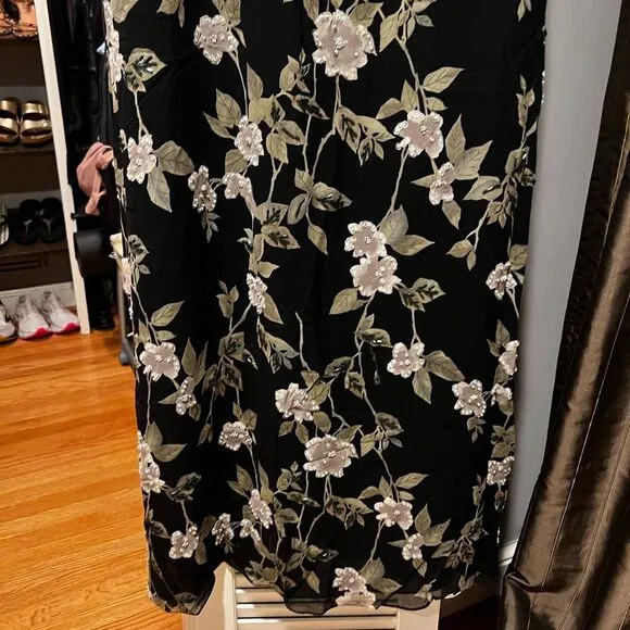 Gorgeous Floral Silk Maxi Dress