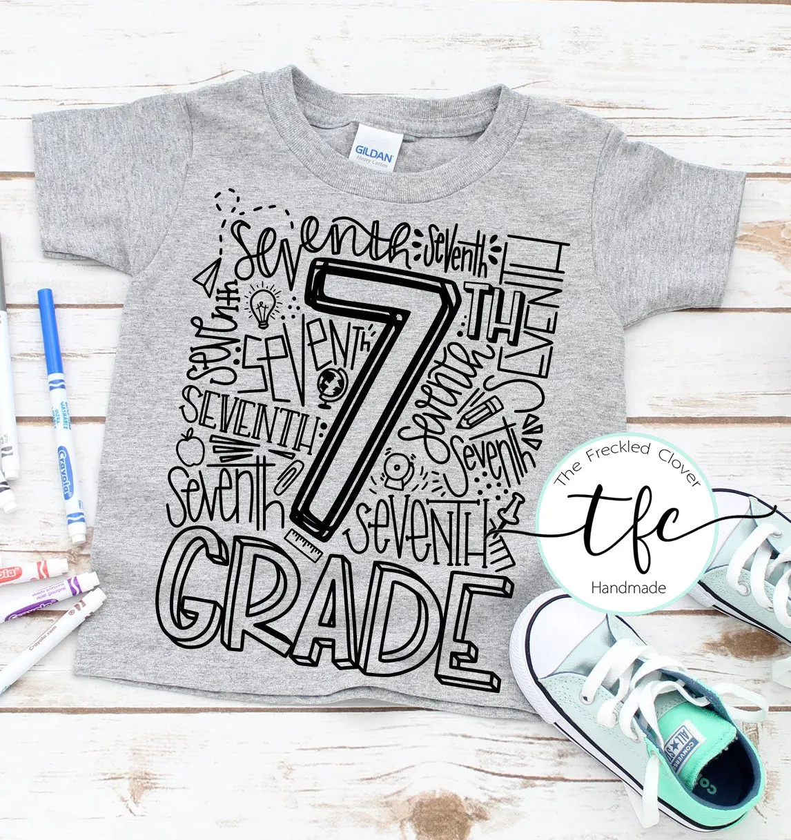 {Grade Typography} screen print tee