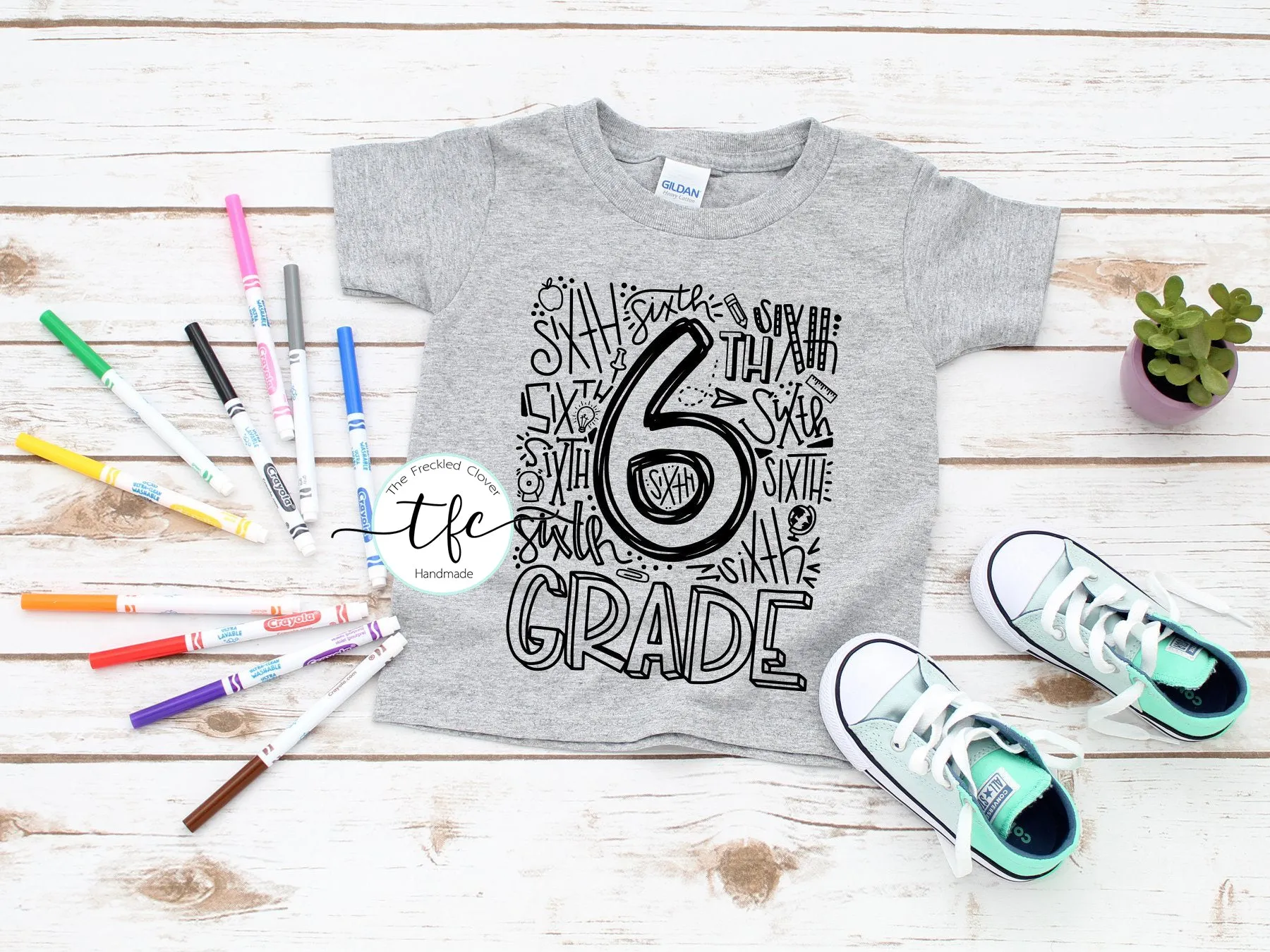 {Grade Typography} screen print tee