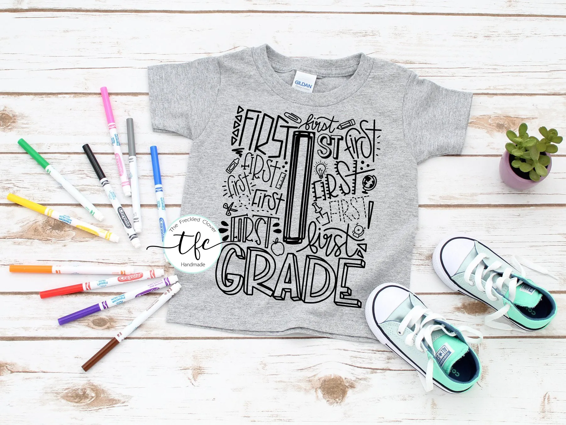 {Grade Typography} screen print tee