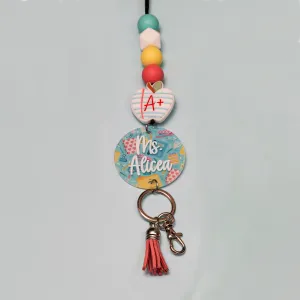 Gradebook Blues Teacher Lanyard