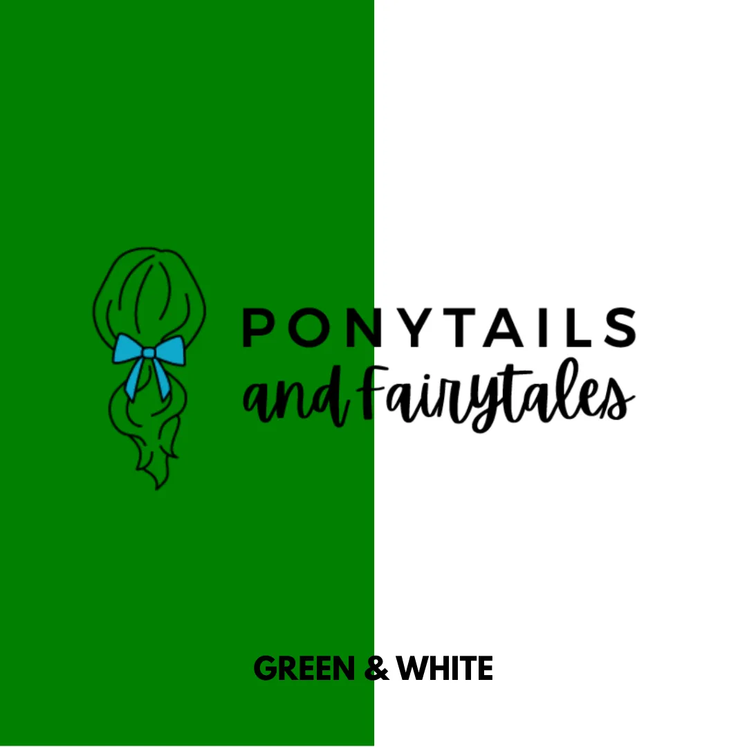 Green & White Hair Accessories