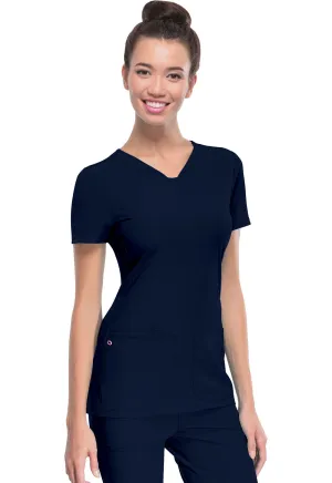 HeartSoul Break on Through 20710 Shaped V-Neck Top Navy