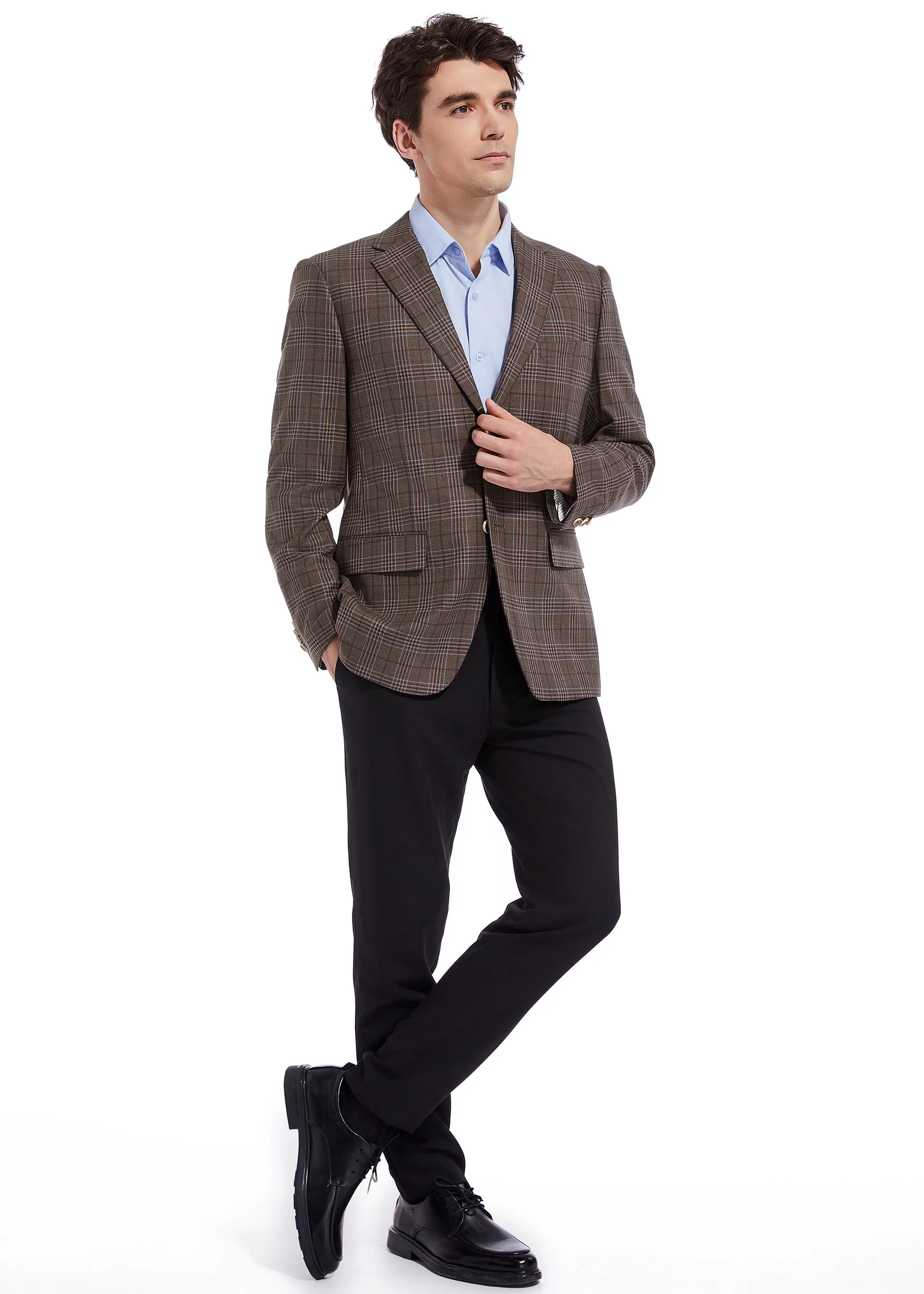 Hechter Paris Brown Plaid Sportcoat