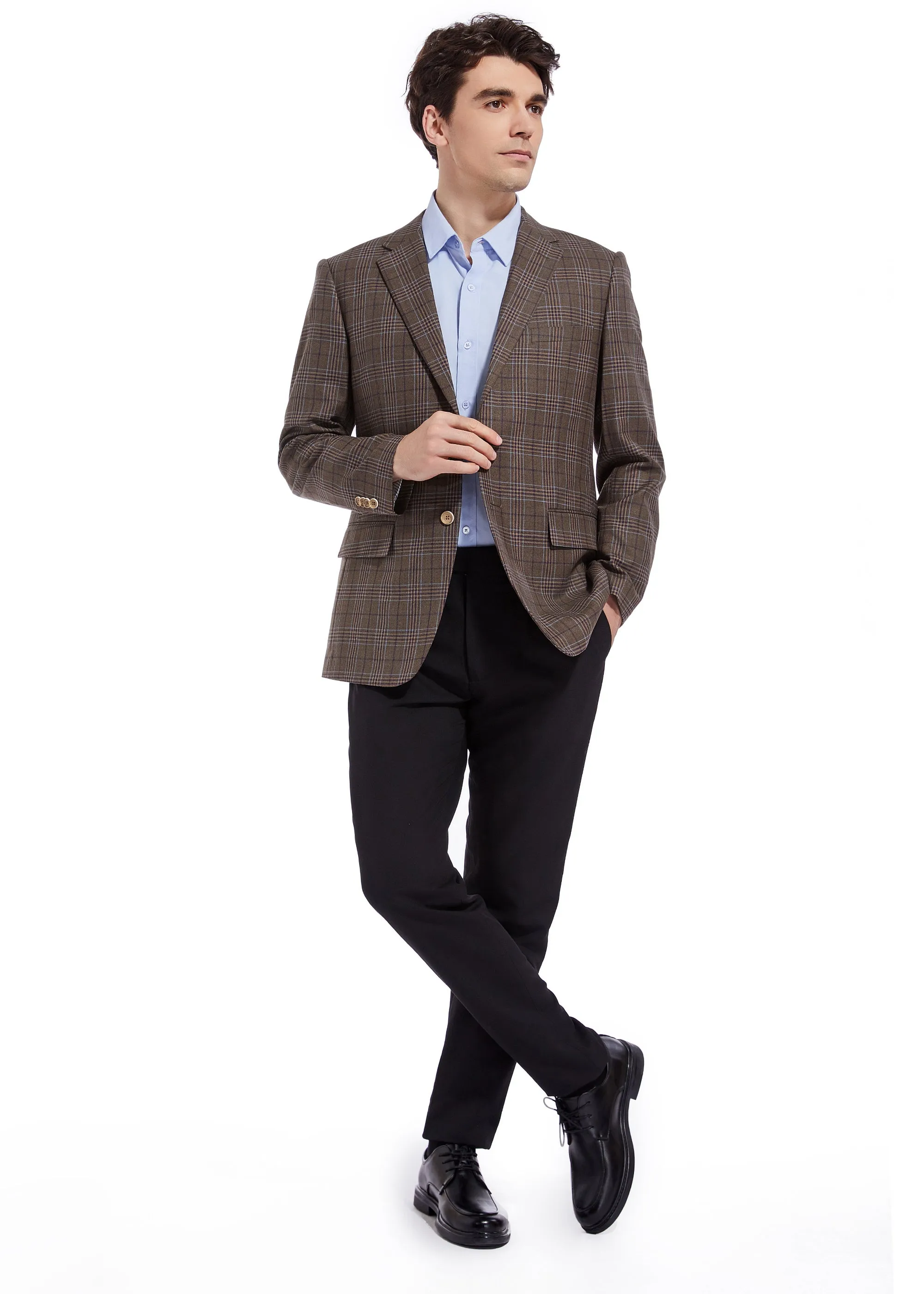 Hechter Paris Brown Plaid Sportcoat