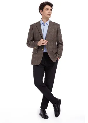 Hechter Paris Brown Plaid Sportcoat