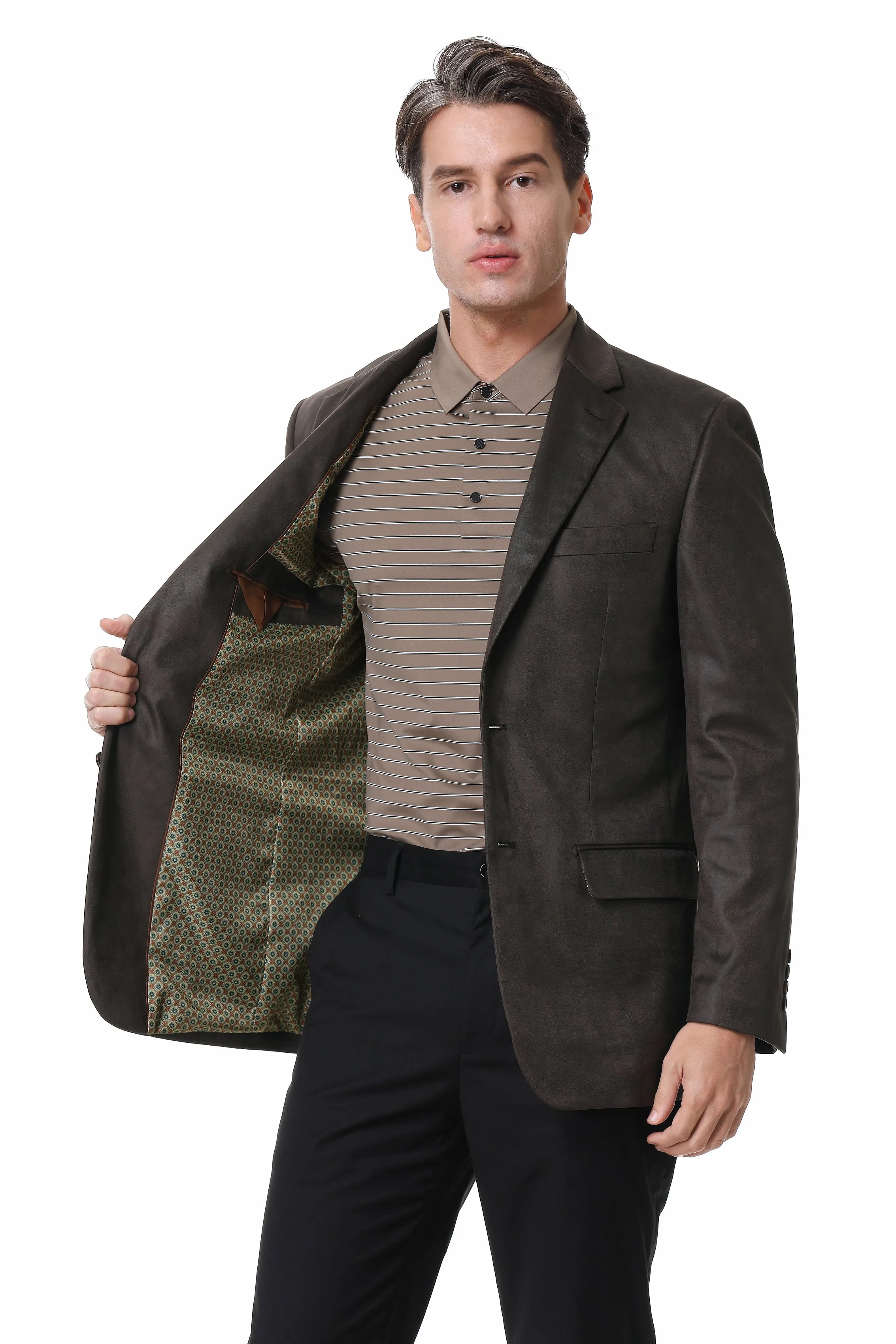 Hechter Paris Faux Suede Tobacco Jacket