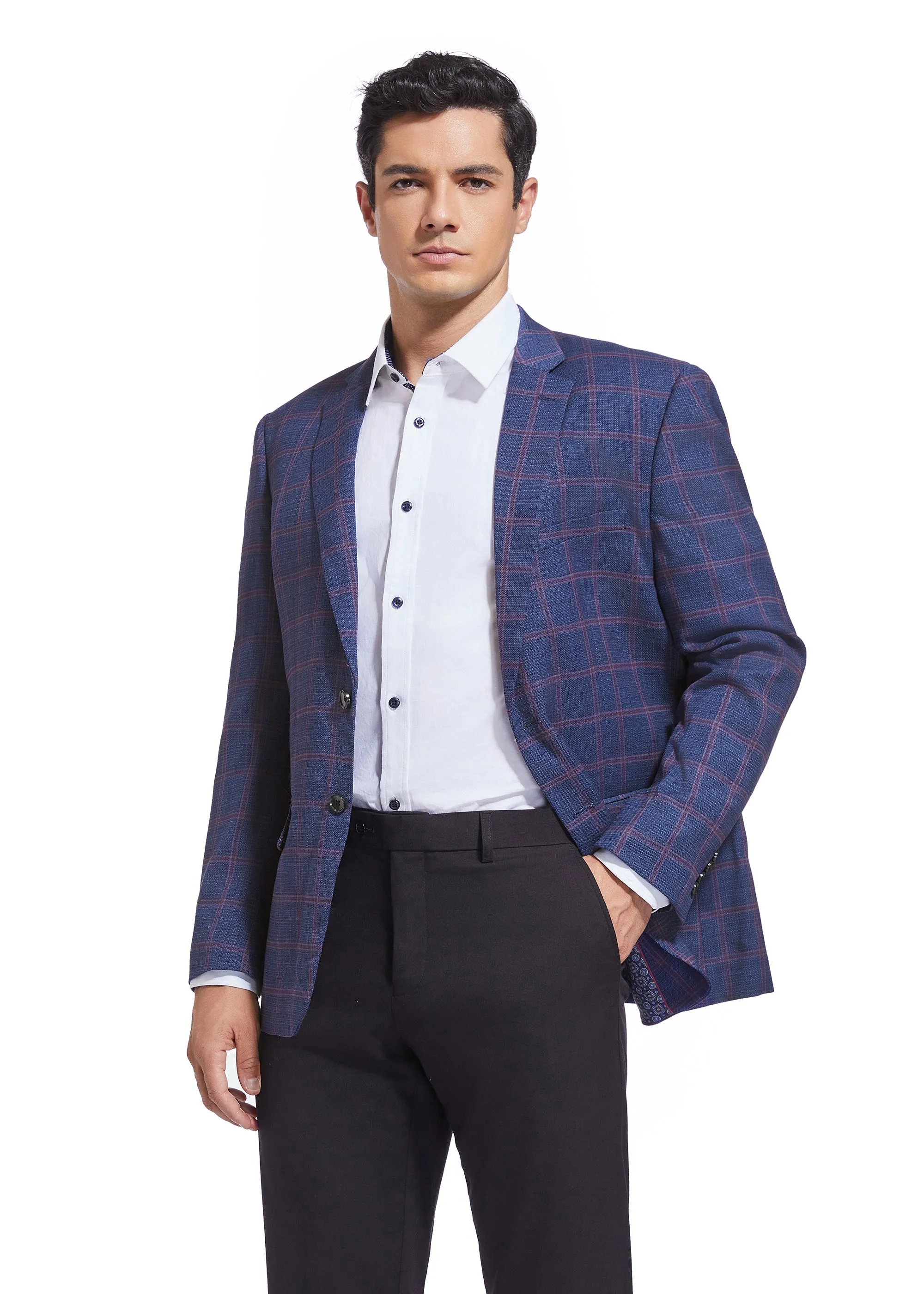 Hechter Paris Grid Wool Sport Coat
