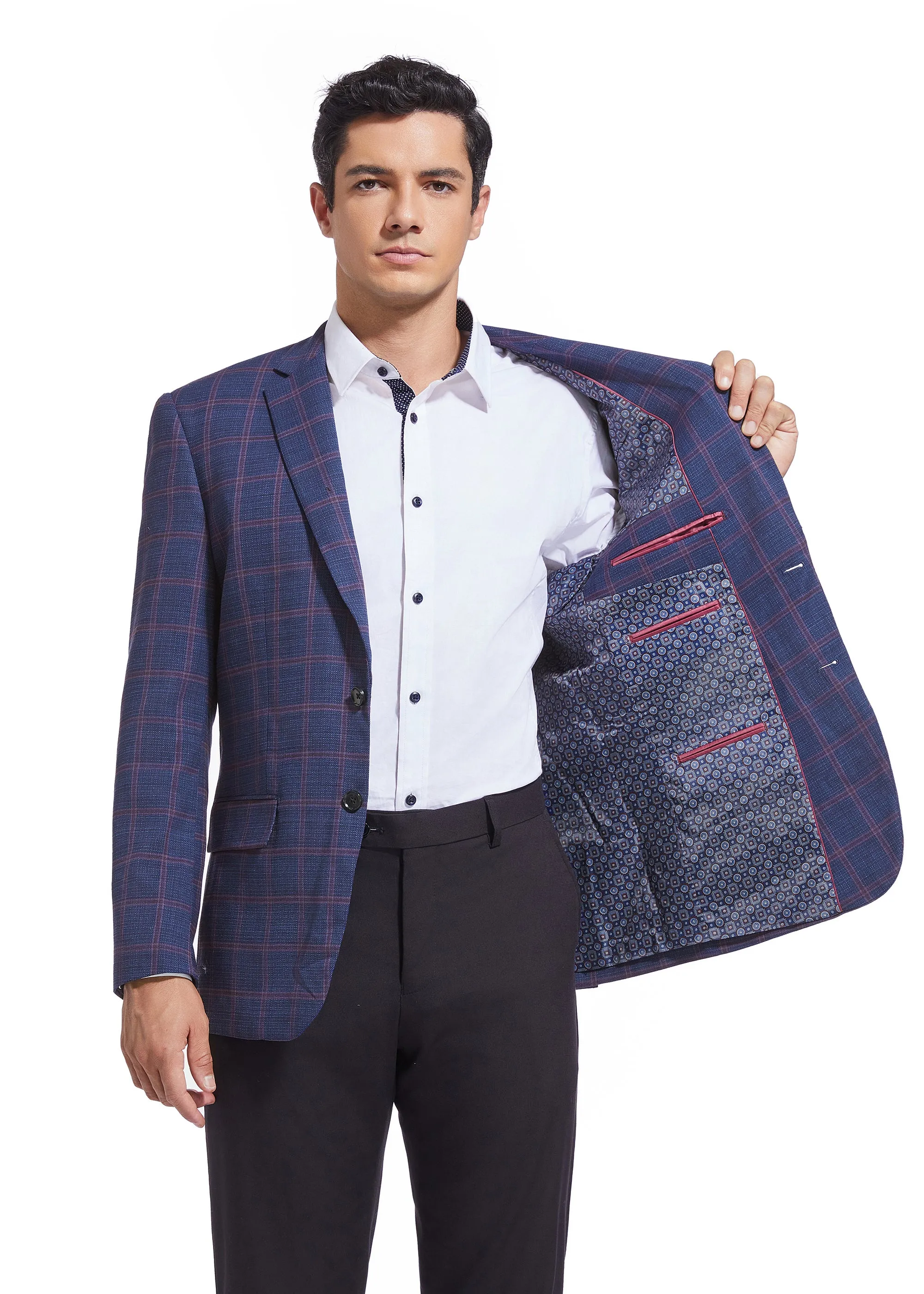Hechter Paris Grid Wool Sport Coat