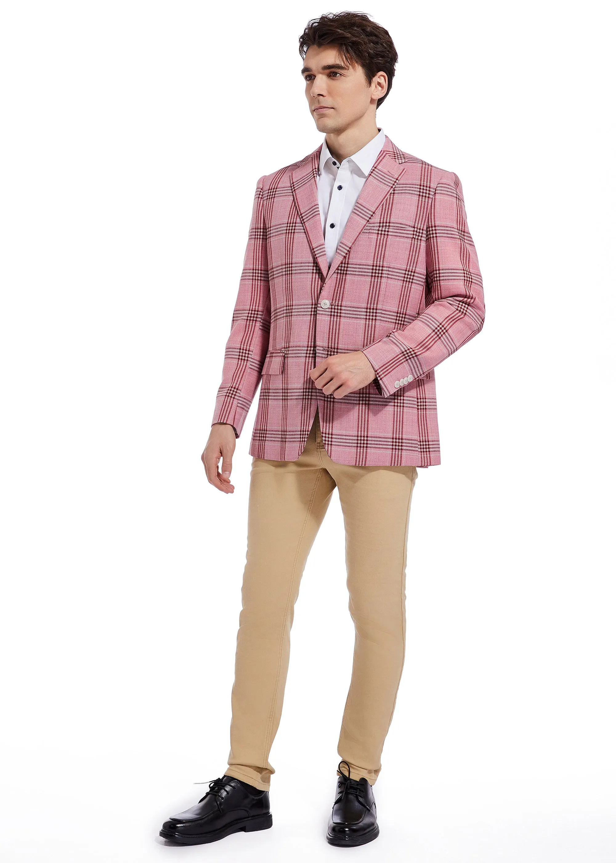 Hechter Paris Pink Plaid Sportcoat