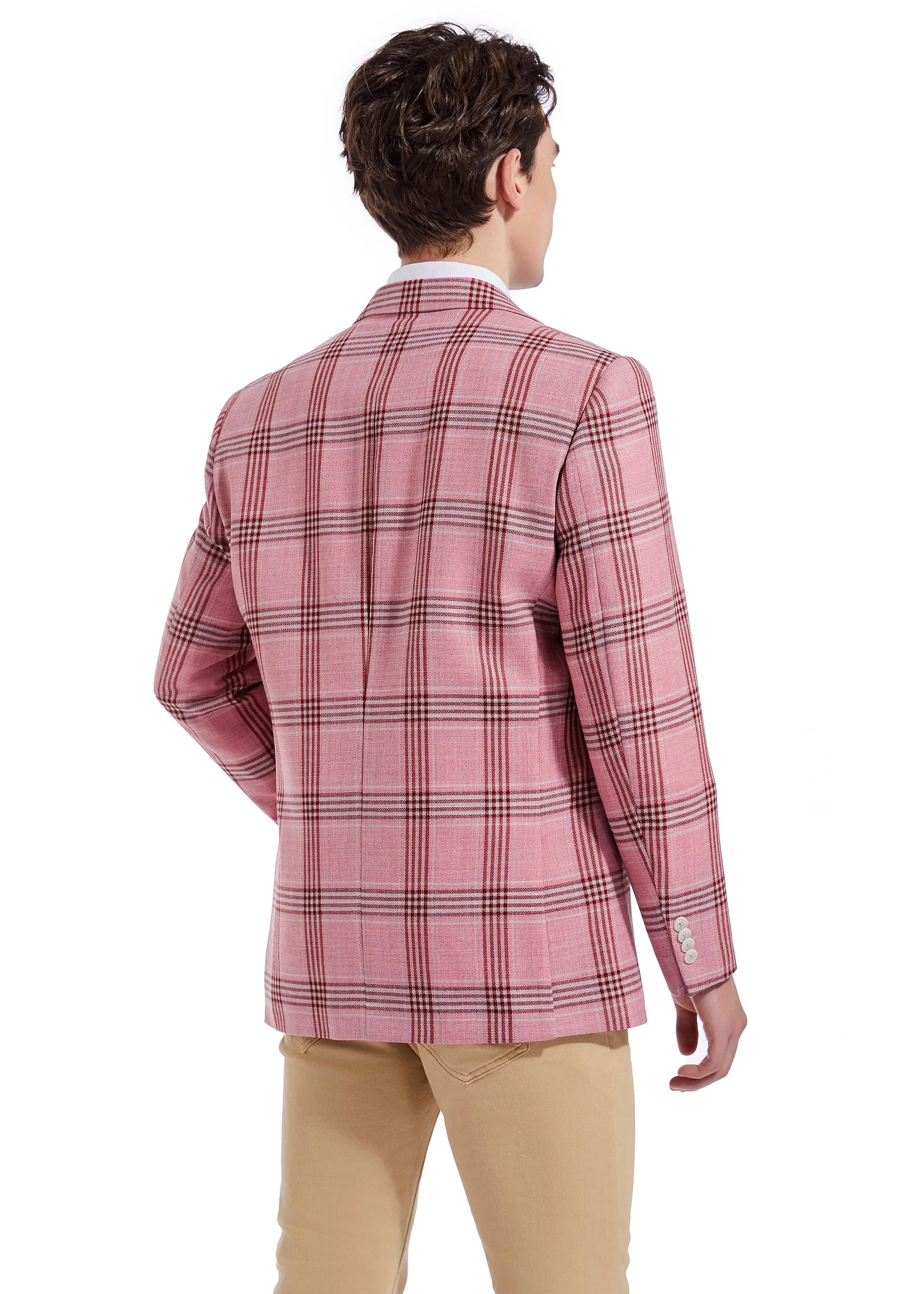 Hechter Paris Pink Plaid Sportcoat
