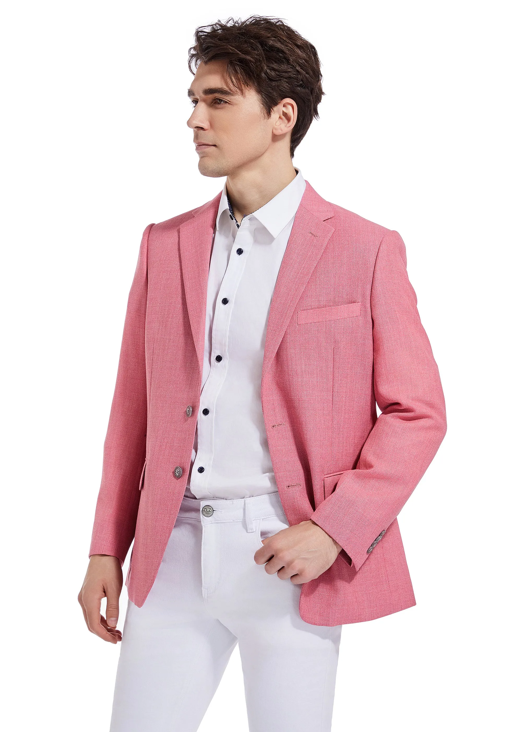 Hechter Paris Pink Solid Sportcoat