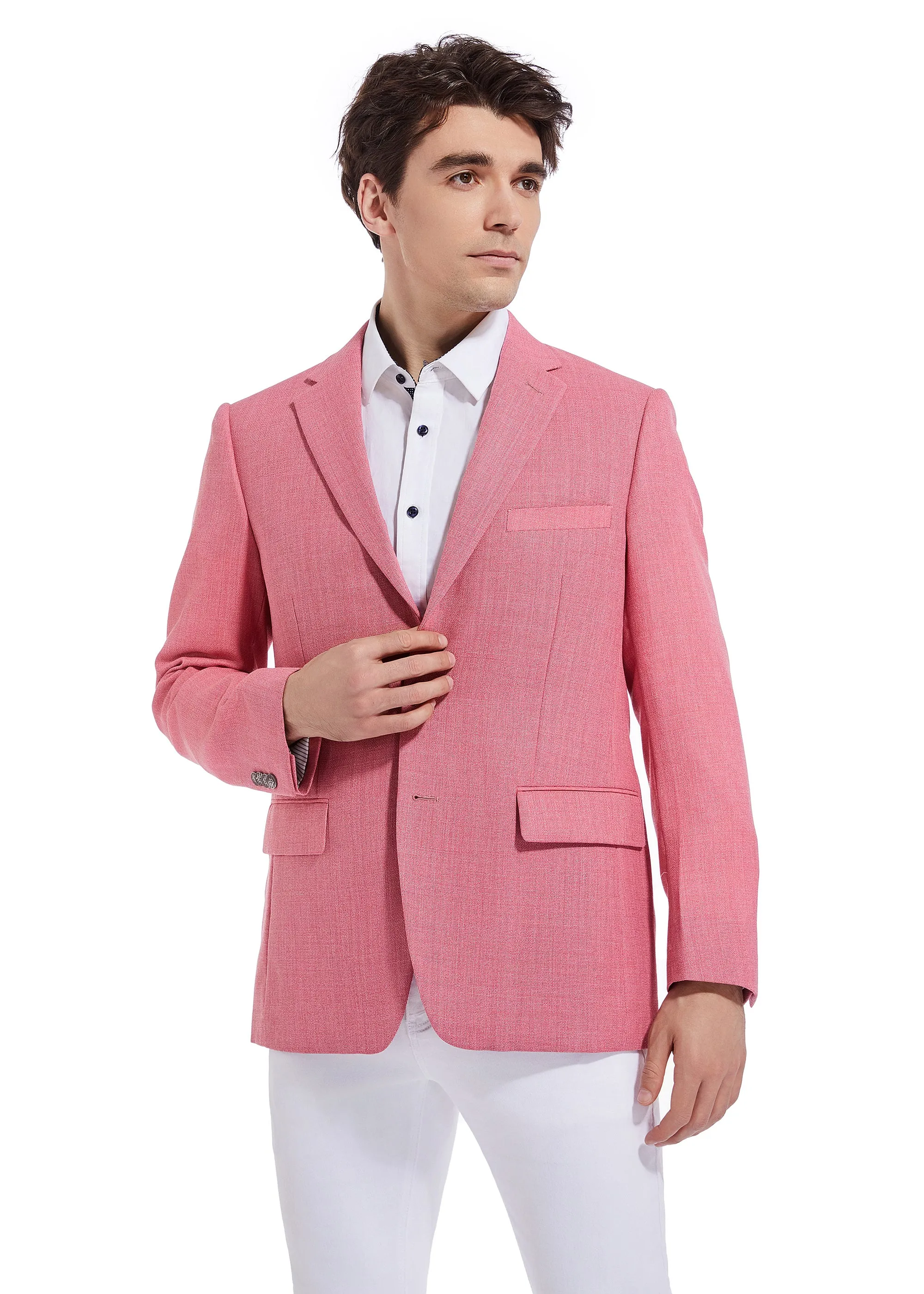 Hechter Paris Pink Solid Sportcoat