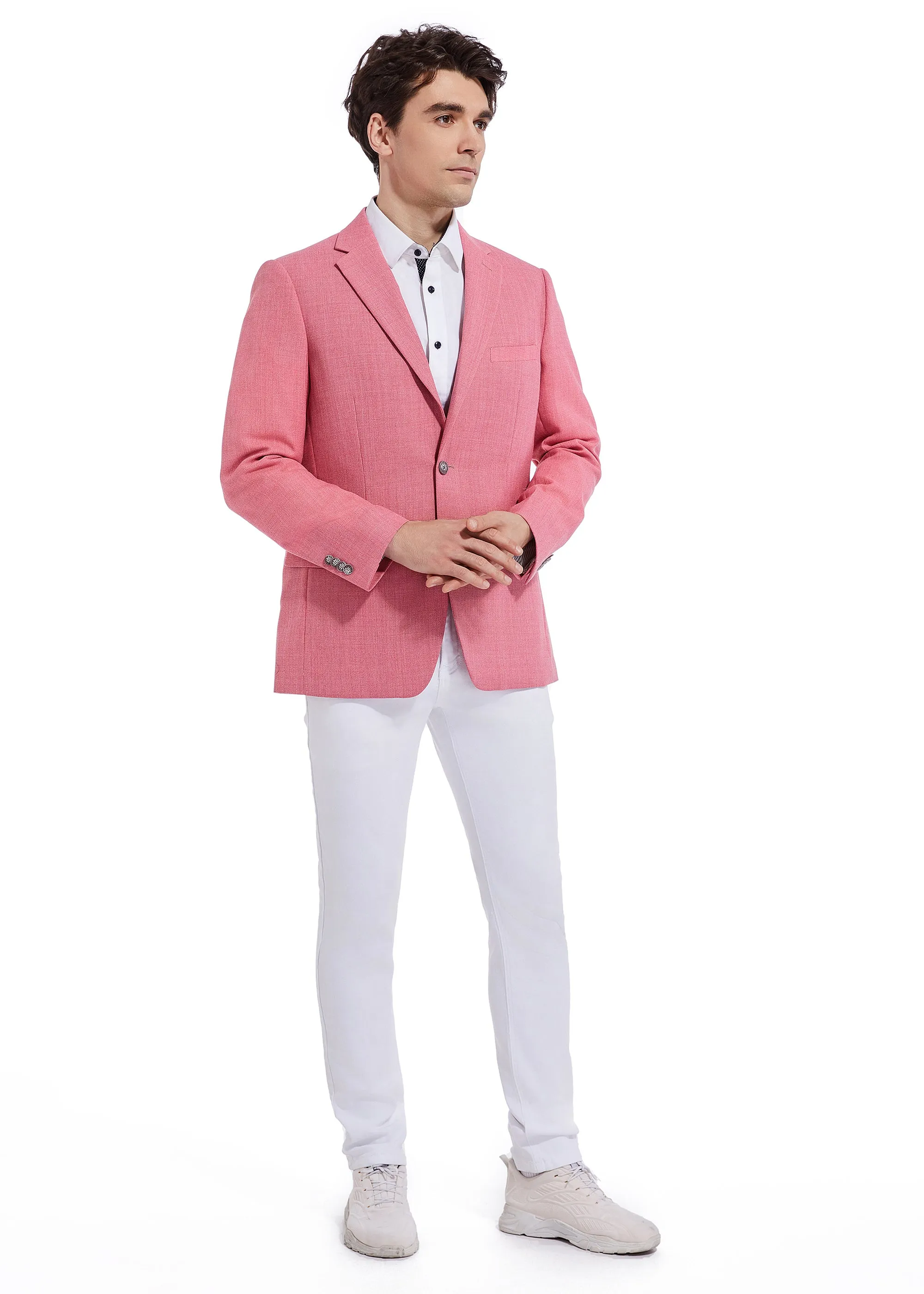 Hechter Paris Pink Solid Sportcoat