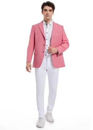 Hechter Paris Pink Solid Sportcoat