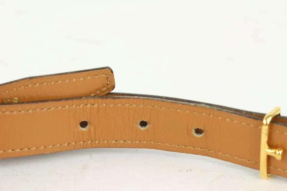 Hermès 18mm Black x Gold Harp Belt 1018h4