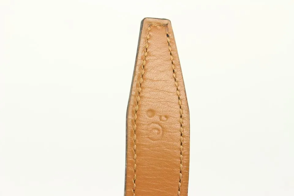 Hermès 18mm Black x Gold Harp Belt 1018h4