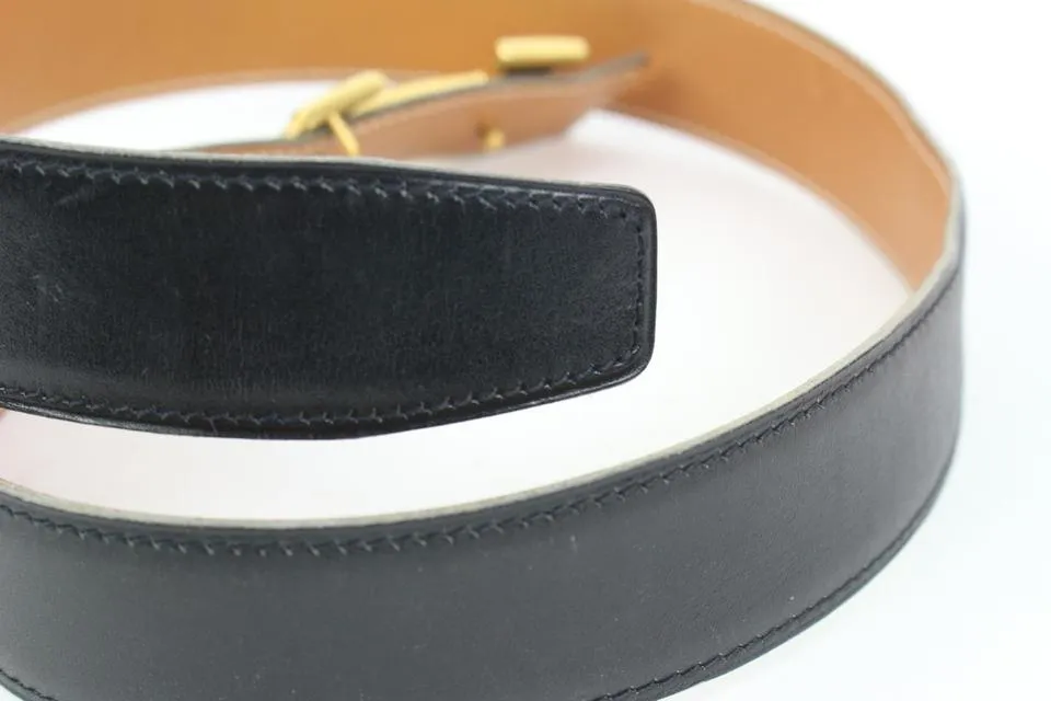 Hermès Black x Brown x Gold 32mm Reversible H Logo Belt Kit s331h52