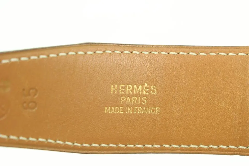 Hermès Black x Brown x Gold 32mm Reversible H Logo Belt Kit s331h52