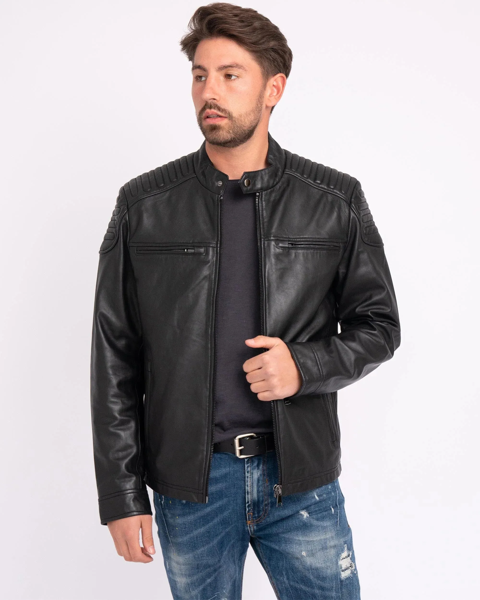 Hobbs | Men's Leather Motorcycle Jacket