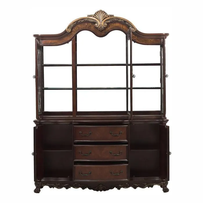 Homelegance Deryn Park Buffet and Hutch in Dark Cherry 2243-50*