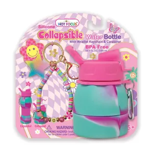 Hot Focus Silicone Collapsible Water Bottle - Groovy Flower