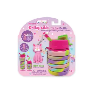 Hot Focus Silicone Collapsible Water Bottle - Tie Dye Butterfly