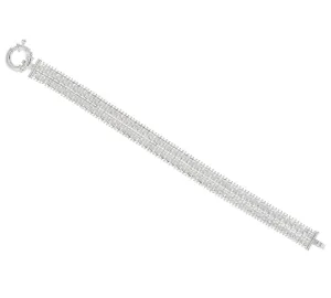 Imperial Silver Satin Wheat Bracelet
