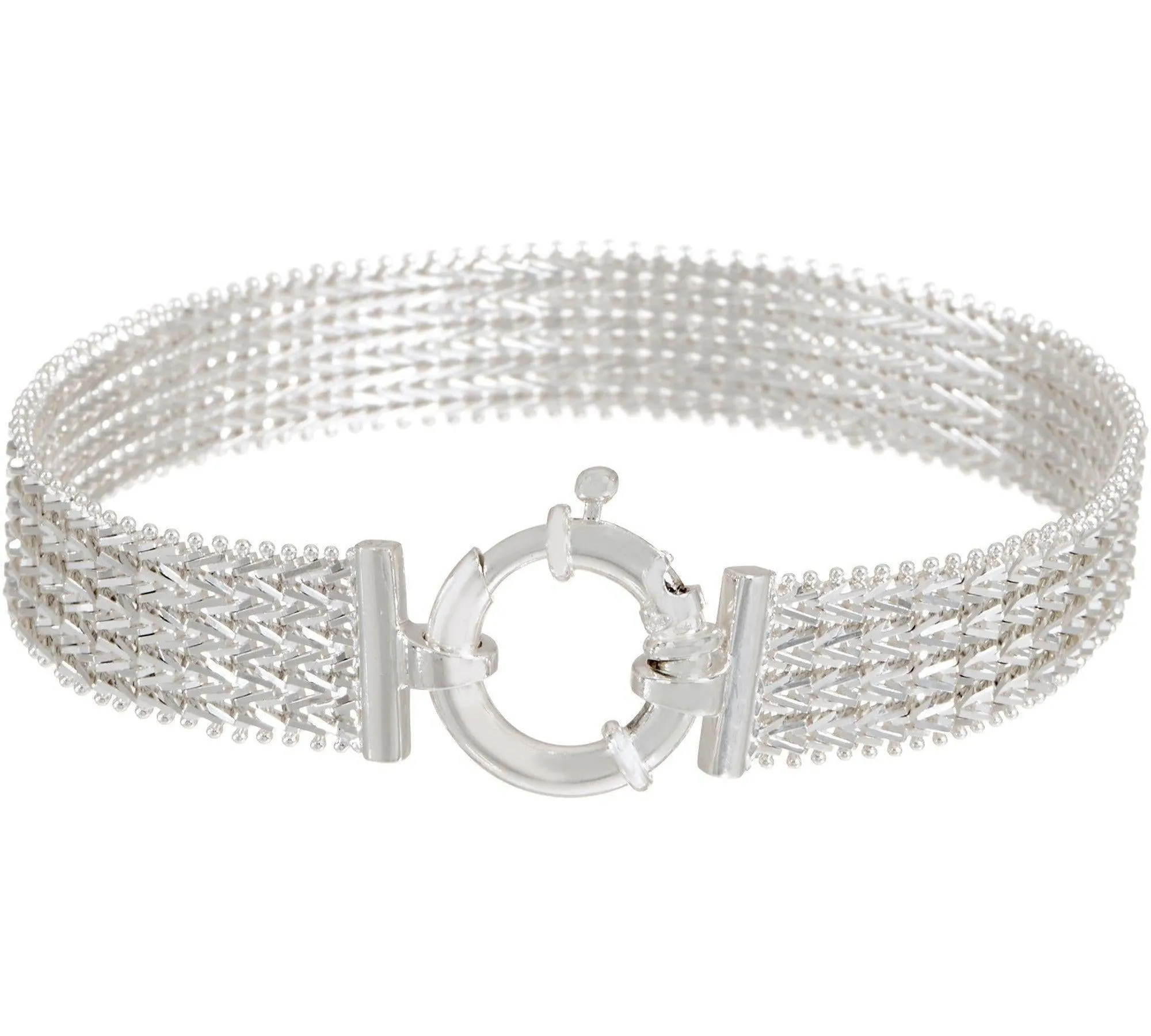 Imperial Silver Wide Wheat Bracelet, Sterling