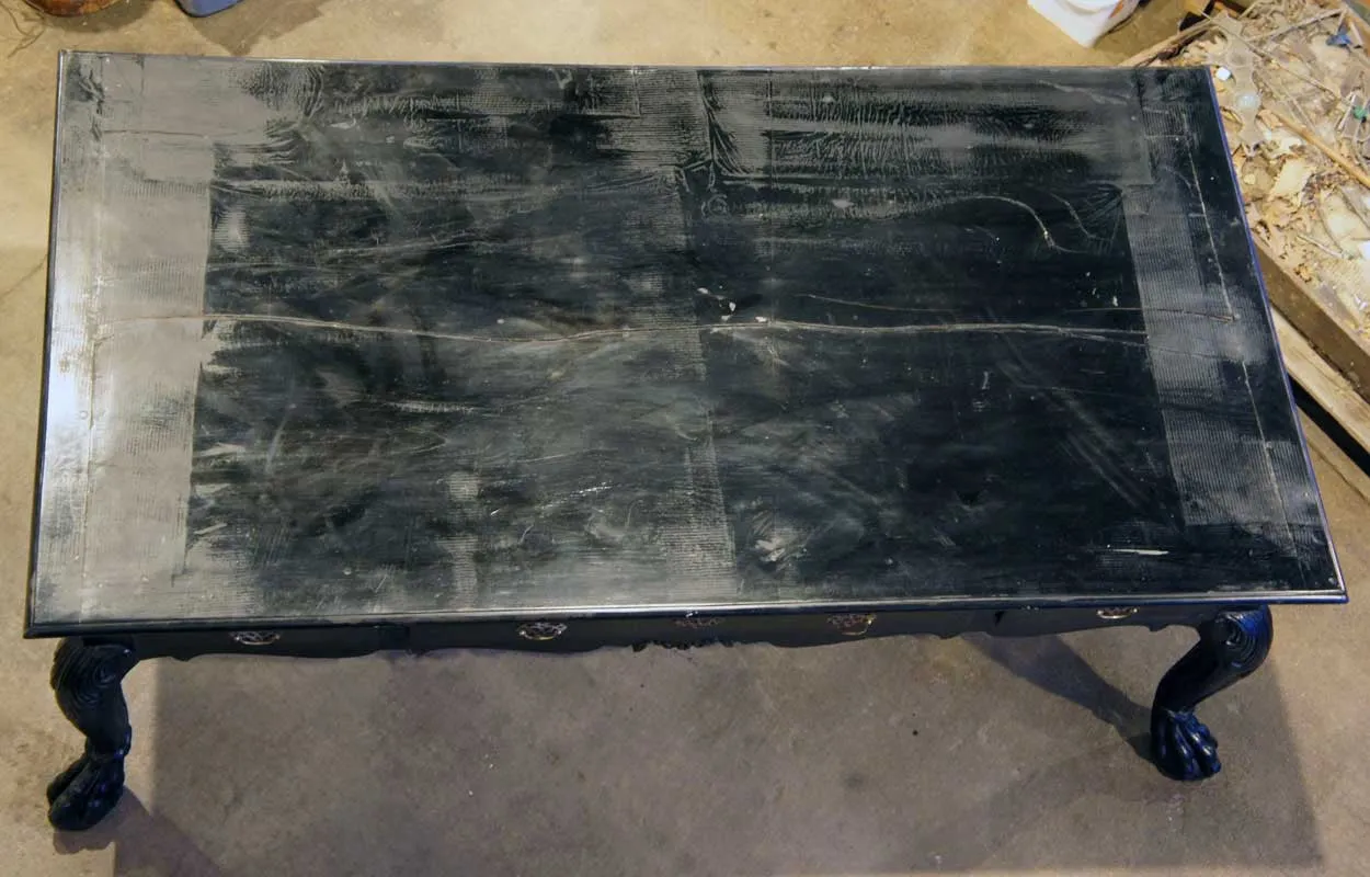 Important Large Indo-Portuguese Ebonized Teak Library Desk