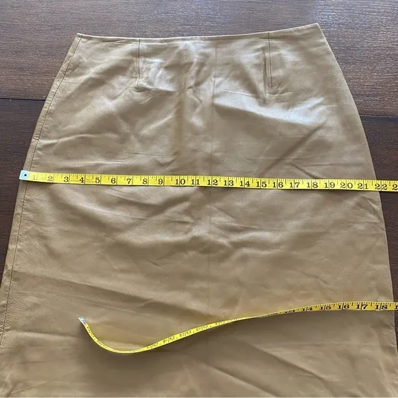 Inc. International Concepts Tan Leather Skirt Size 12