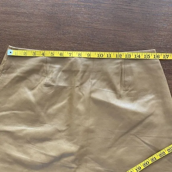 Inc. International Concepts Tan Leather Skirt Size 12