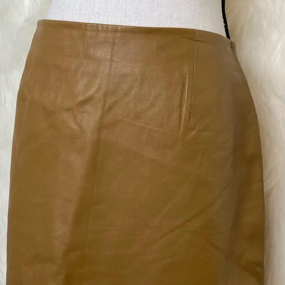 Inc. International Concepts Tan Leather Skirt Size 12