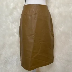Inc. International Concepts Tan Leather Skirt Size 12