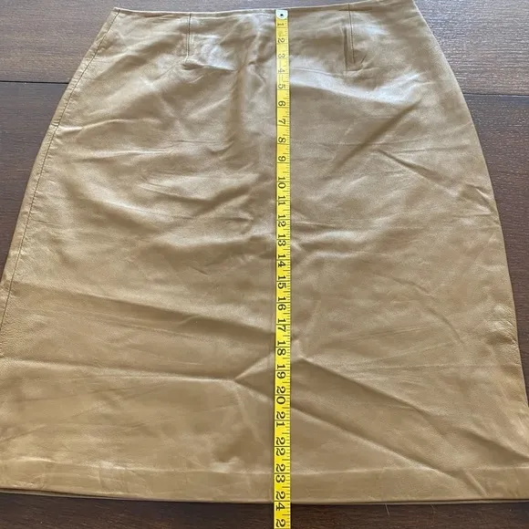 Inc. International Concepts Tan Leather Skirt Size 12