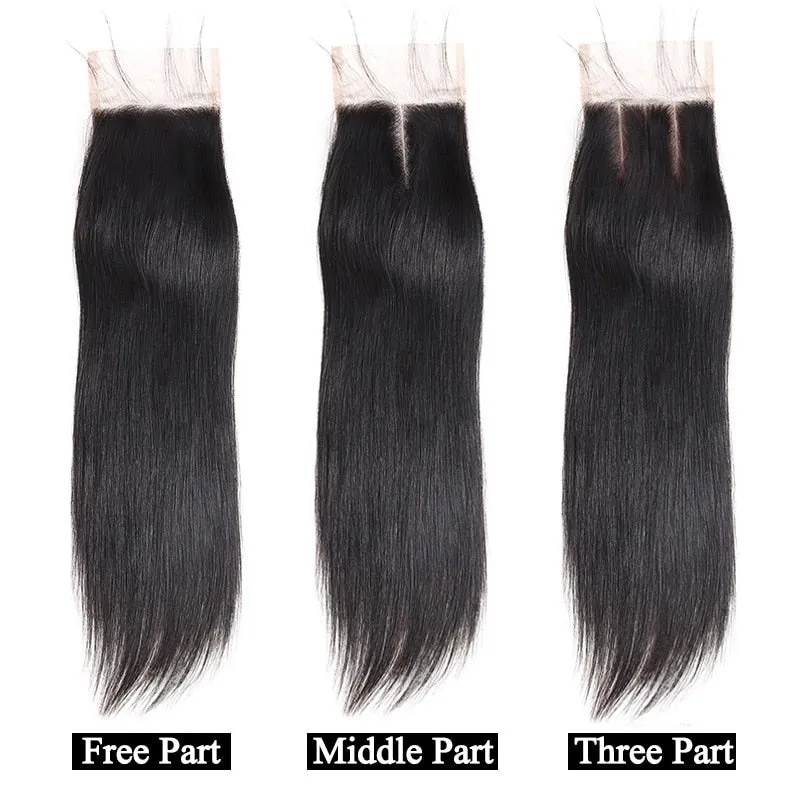 Indian Straight Hair 4"x4" Lace Closure