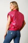 Iridescent Puff Vest