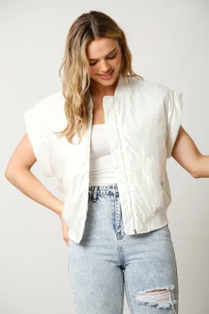 Iridescent Puff Vest
