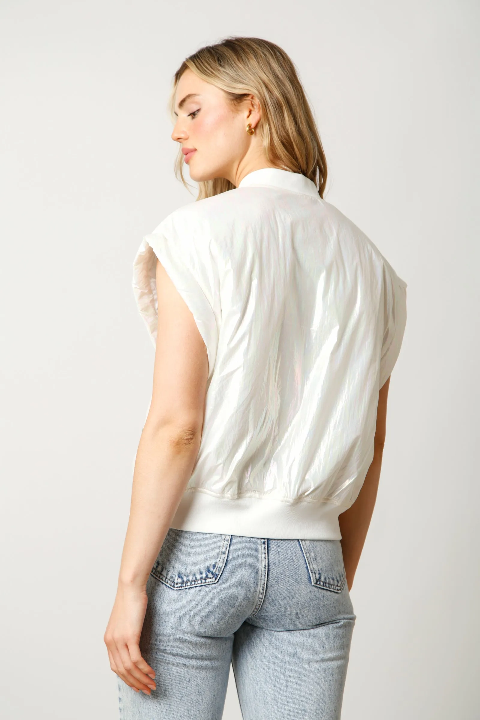 Iridescent Puff Vest