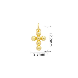 Itsy Beaded Cross Charm