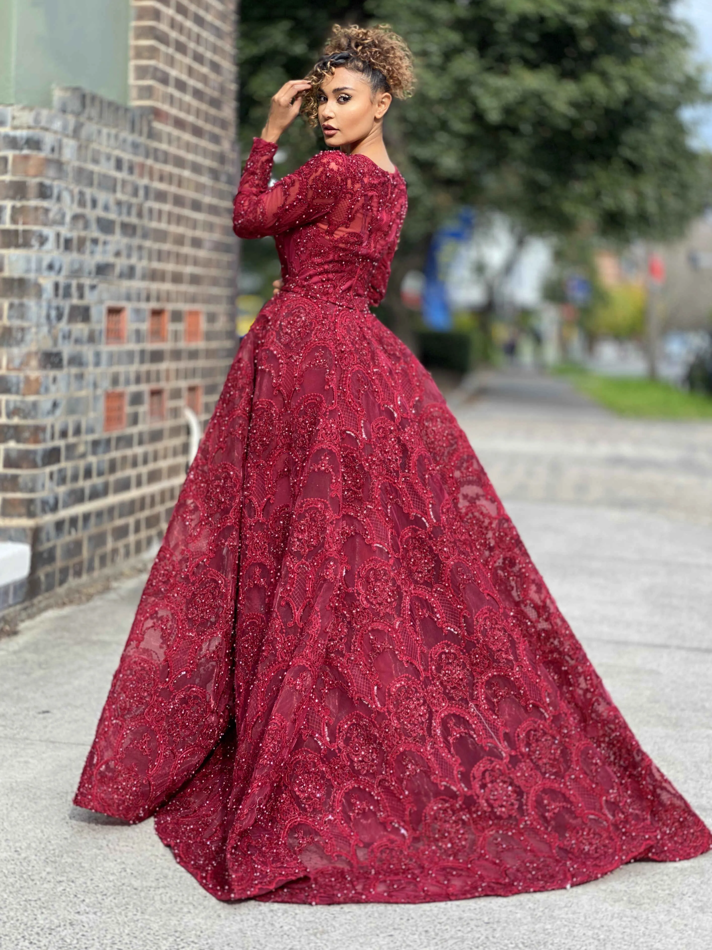 Jadore Evening Australia Beaded Lace Ball Gown JX4 Collection 2020