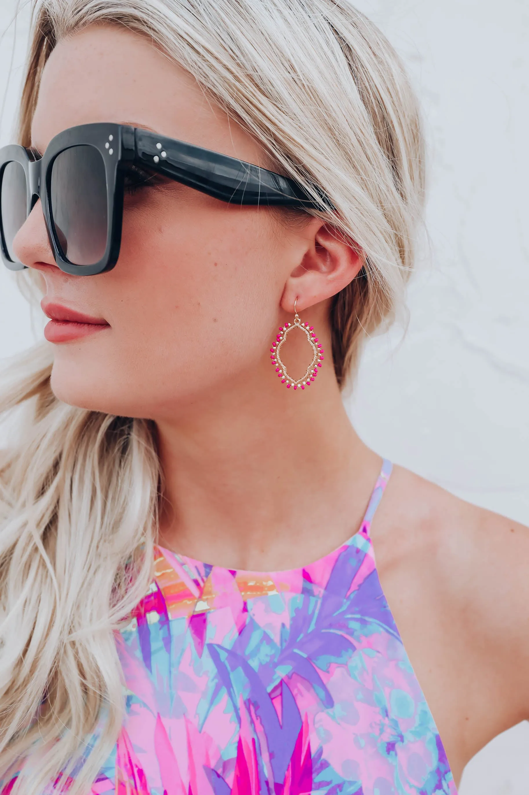 Jago Earrings - Fuchsia