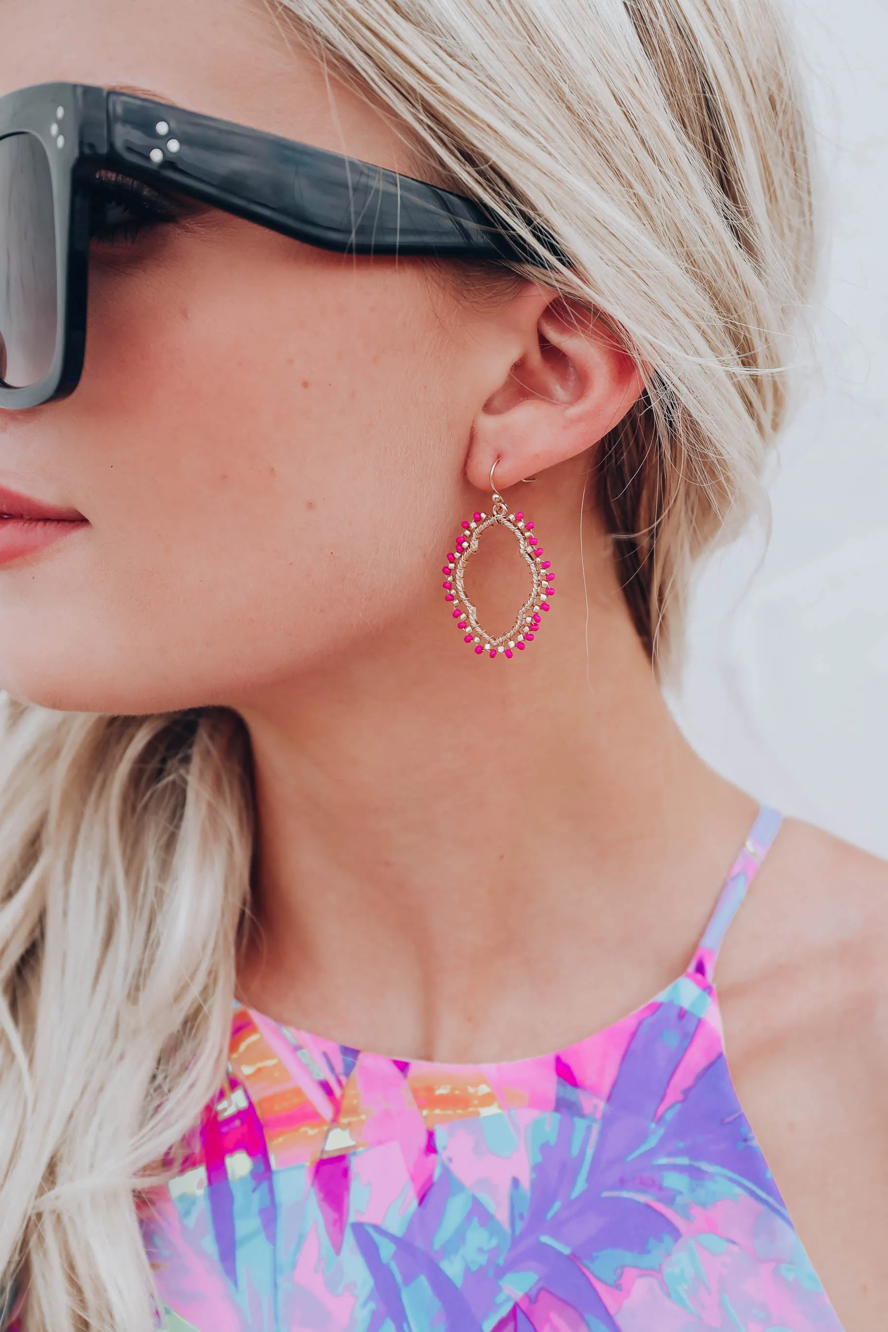 Jago Earrings - Fuchsia
