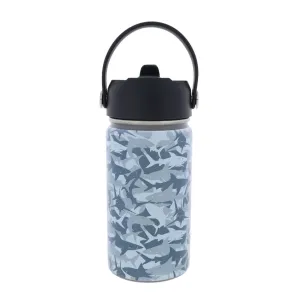 Jane Marie Kids A Shiver Of Sharks 12 Oz. Bottle With Straw Cap