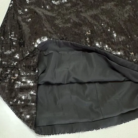 J.Crew Sequin Mini Skirt Womens 16 Black Dressy Cocktail Party Preppy City