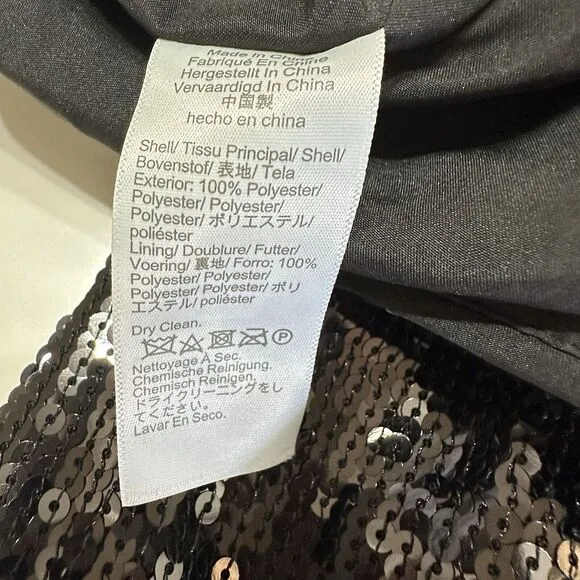 J.Crew Sequin Mini Skirt Womens 16 Black Dressy Cocktail Party Preppy City