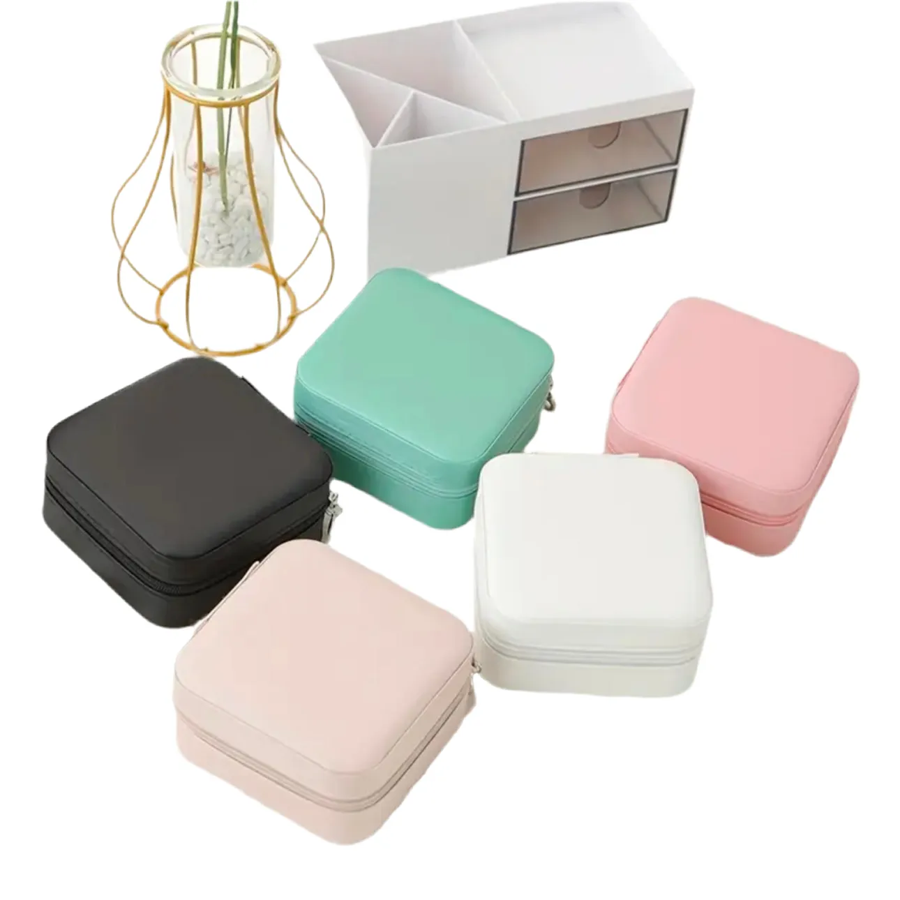 Jewelry Storage Case Cotton Candy Pink