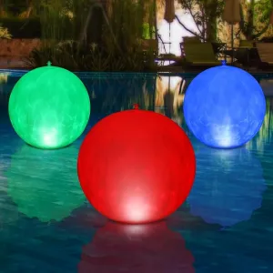 JOSEN Floating Pool Lights, Pool Lights That Float, Waterproof Led Light Pool Balls, Float or Hang in Pool Garden Backyard Party Decor (3 Pack)