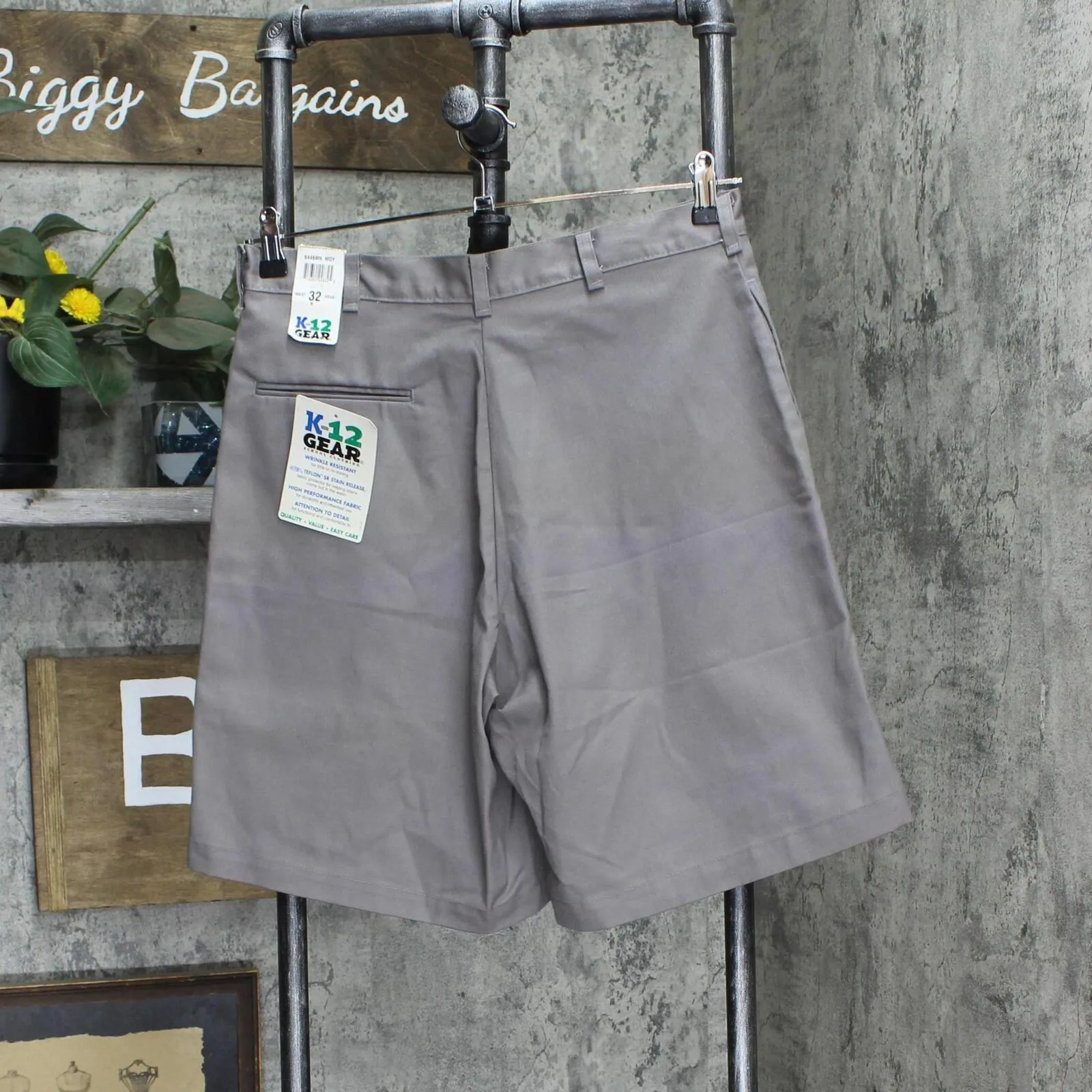 K12 Gear Mens Dress School Shorts with Pockets 1663caac0ae241 Gray 32